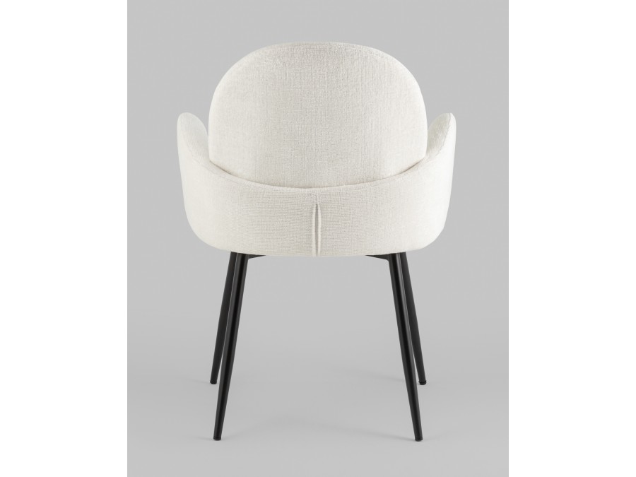 Стул обеденный Wave букле белый