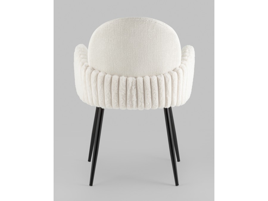 Стул обеденный Wave Stripes букле белый