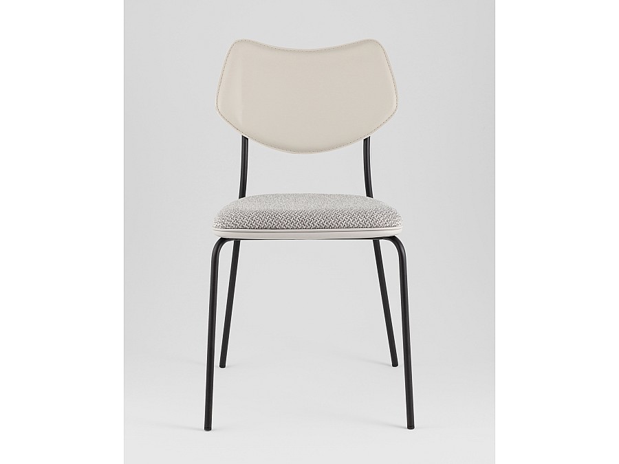 Стул обеденный Casey серый с серой экокожей