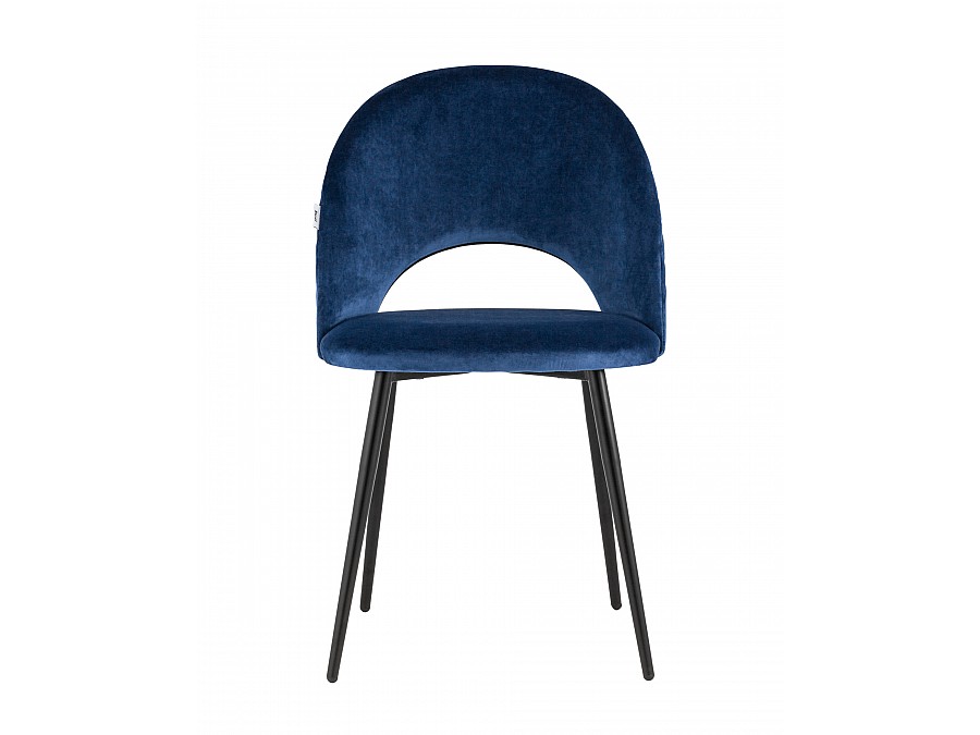 Стул Меган NEW велюр с ромбами синий