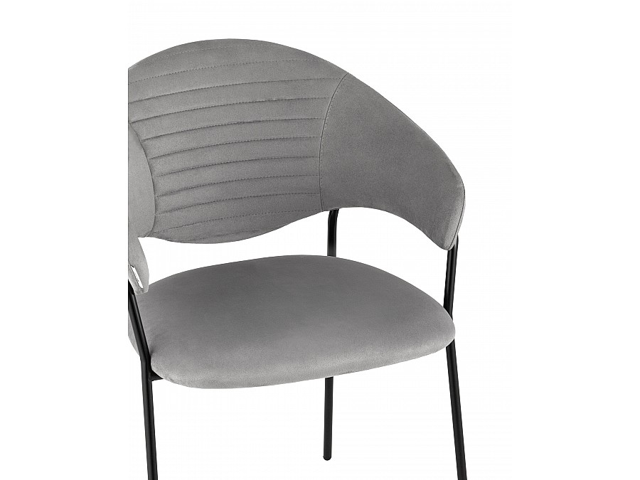 Стул Алексис искусственная замша серый