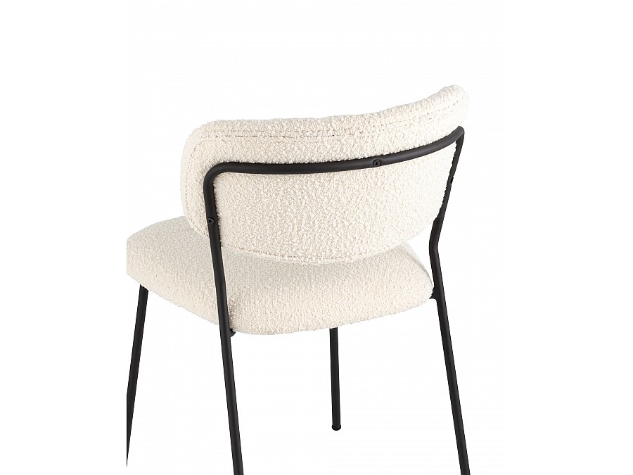 Стул Кэрол без подлокотников букле белый