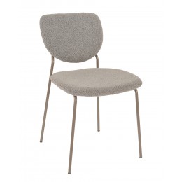 Стул обеденный Gigi тёмно-серый букле серые ножки