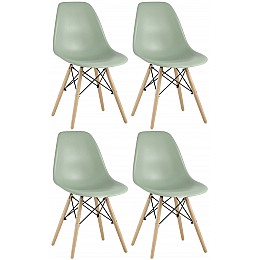 Стул DSW серо-зеленый x4