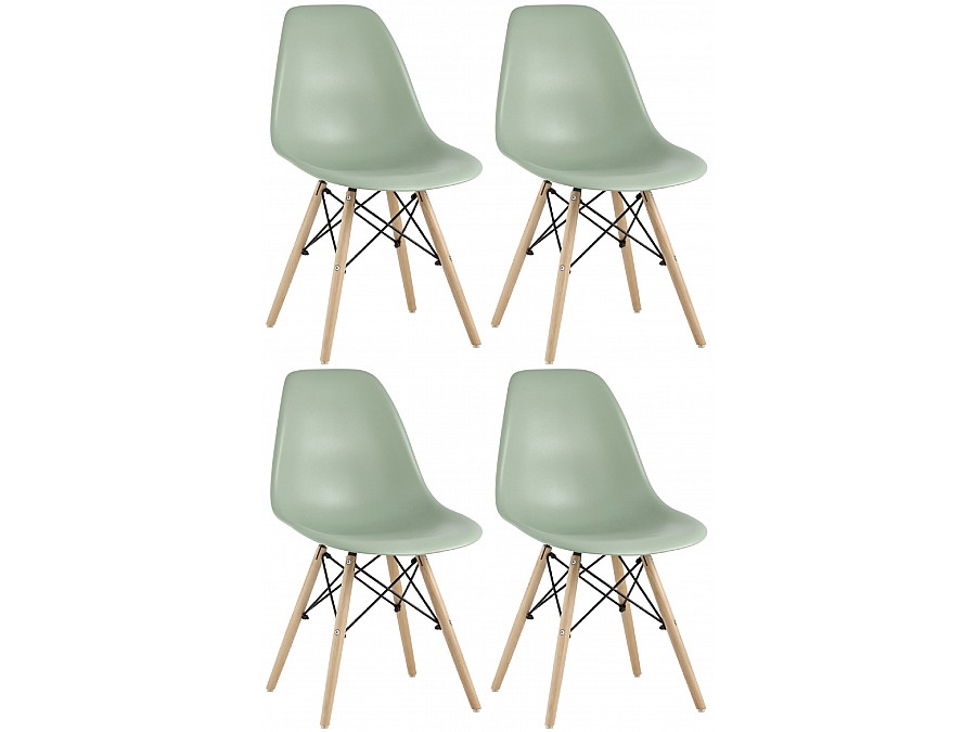 Стул DSW серо-зеленый x4