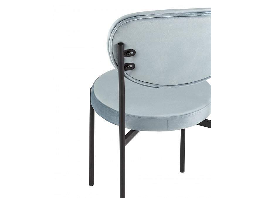 Стул Барбара велюр серо-голубой