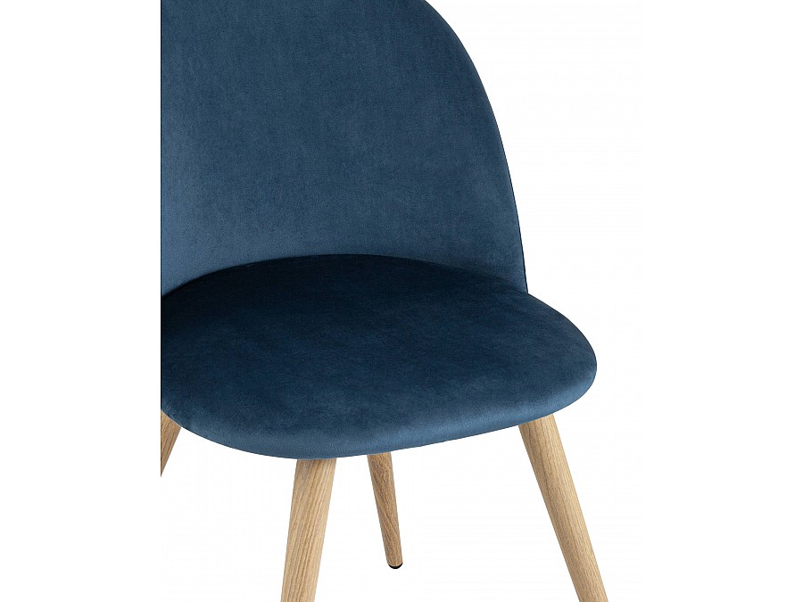 Стул Лион велюр голубой