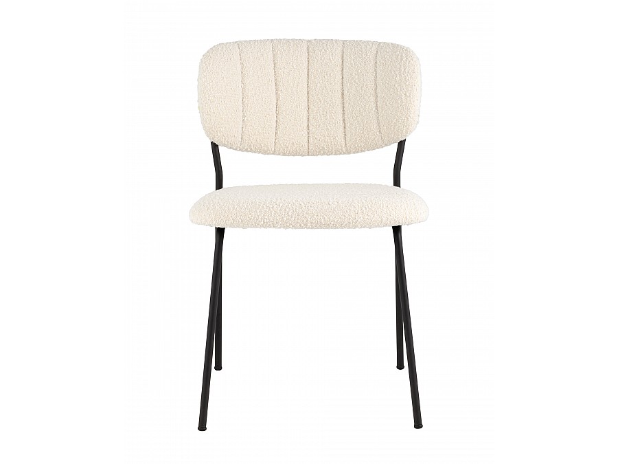 Стул Кэрол без подлокотников букле белый