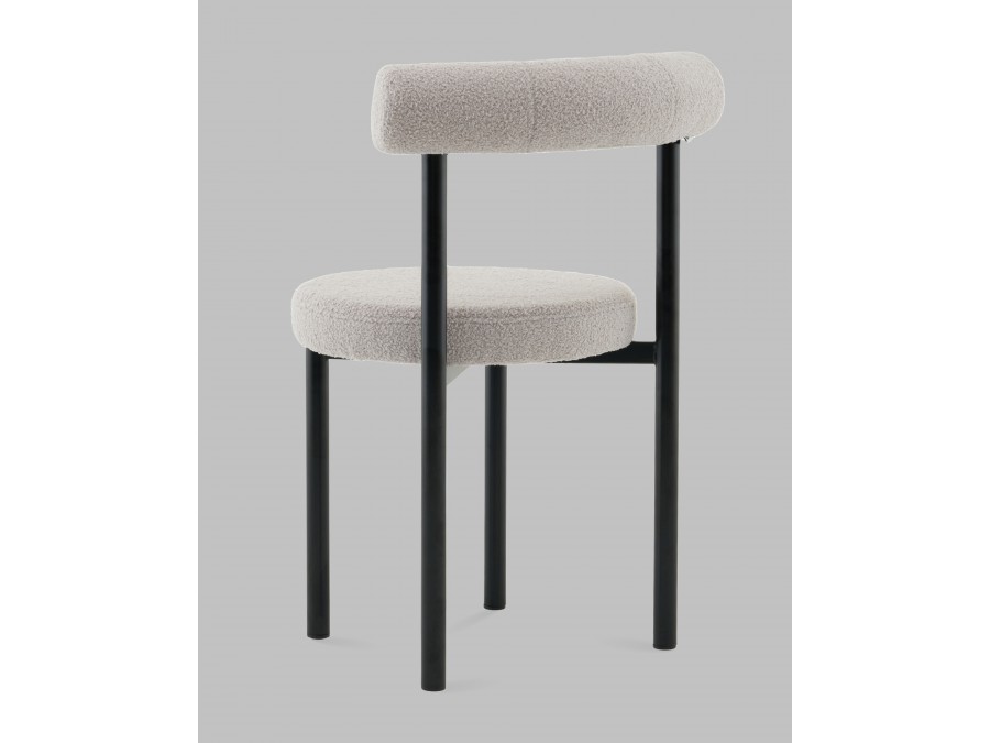 Стул обеденный Флорео букле светло-серый