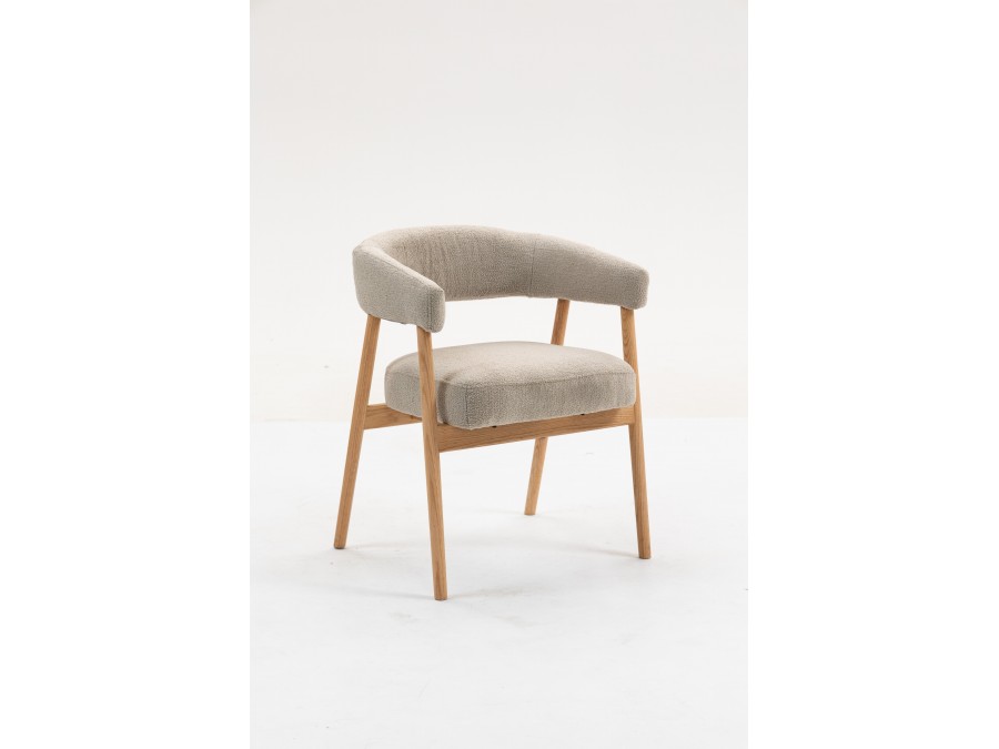 Стул обеденный Zubo с деревянными ножками бежевый 2 шт.