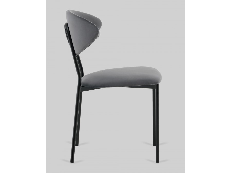 Стул обеденный Квинси велюр темно-серый