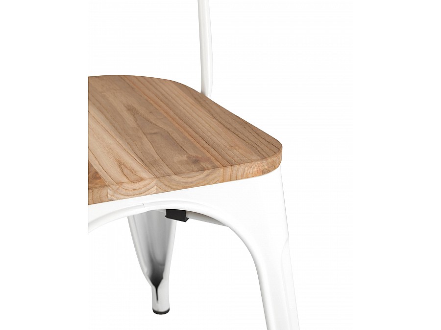 Стул TOLIX WOOD белый глянцевый