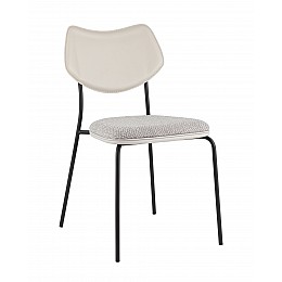 Стул обеденный Casey серый с серой экокожей