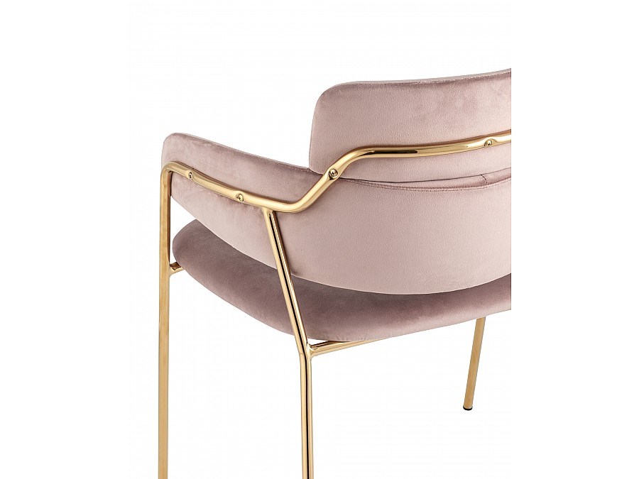 Стул Полин велюр розовый