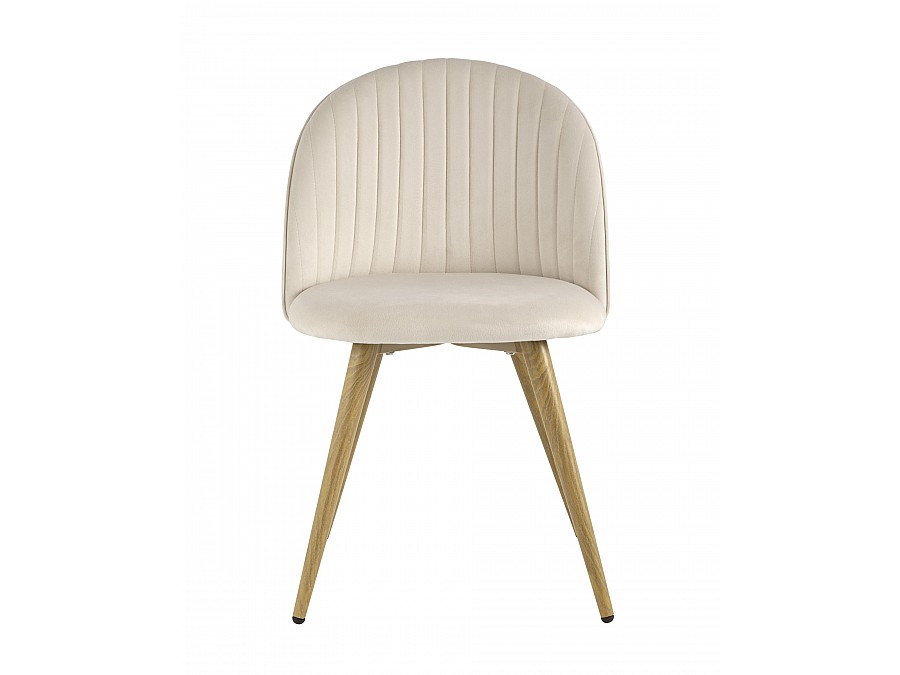 Стул Лион Страйпс велюр кремовый