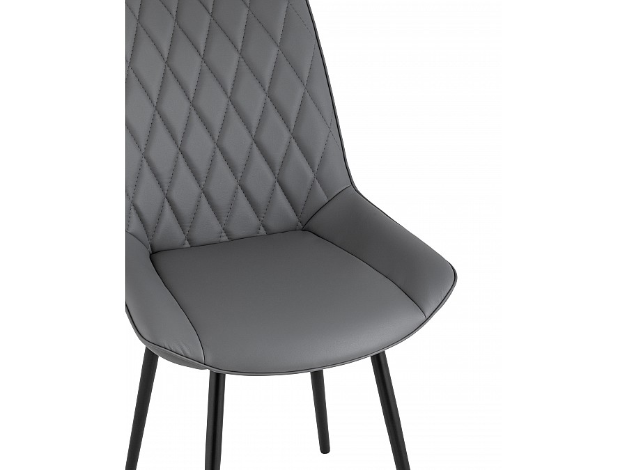 Стул Дарвин экокожа серый