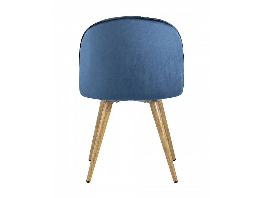 Стул Лион Страйпс велюр голубой