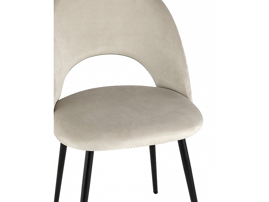 Стул Меган NEW велюр с ромбами бежевый