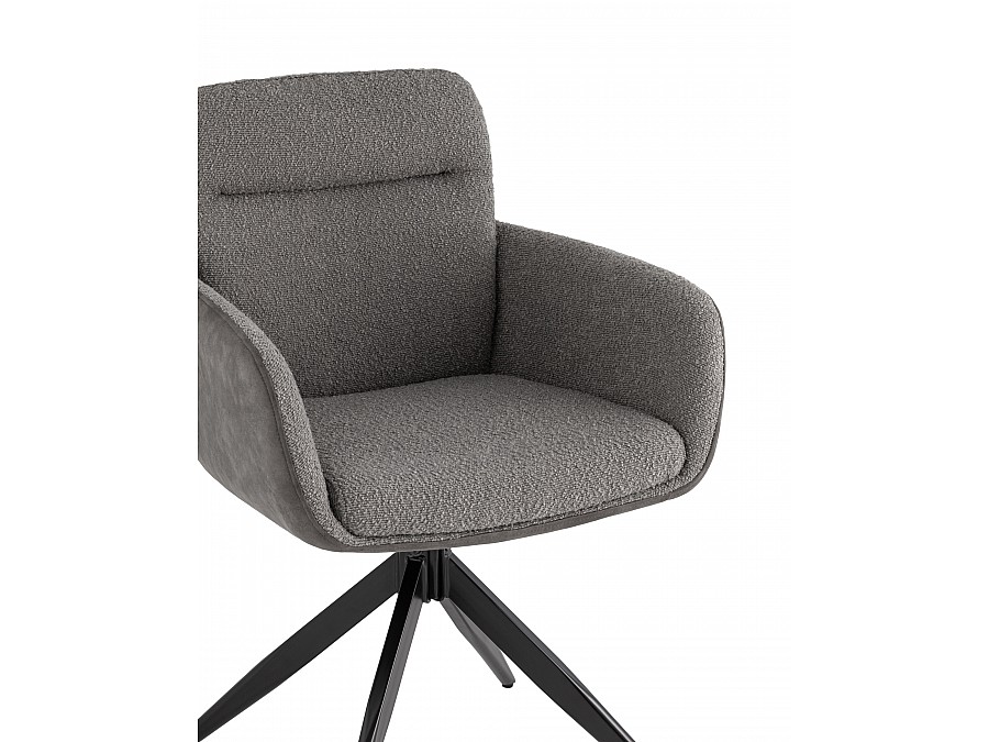 Стул обеденный Waldo серый с серой экокожей