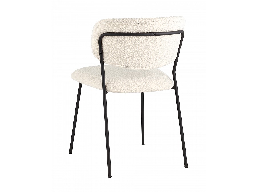 Стул Кэрол без подлокотников букле белый