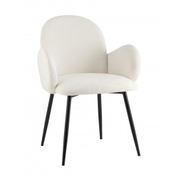 Стул обеденный Wave букле белый