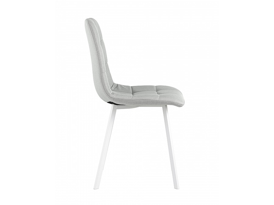 Стул Chilly рогожка светло-серый ножки белые