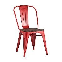 Стул TOLIX WOOD красный глянцевый