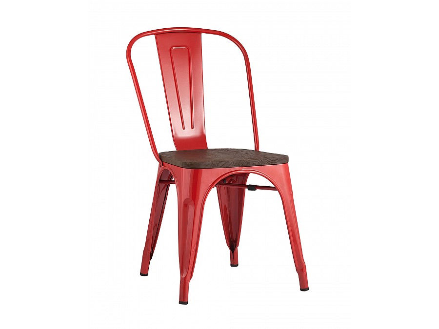 Стул TOLIX WOOD красный глянцевый