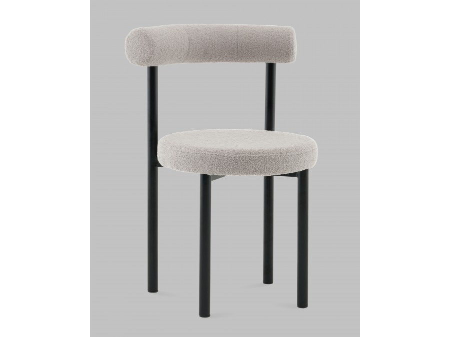 Стул обеденный Флорео букле светло-серый