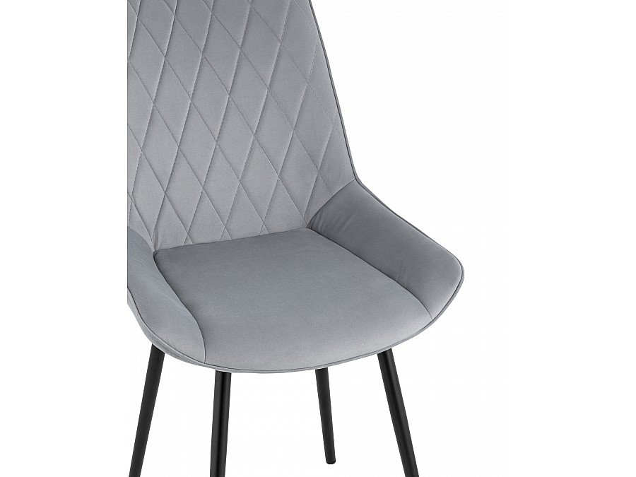 Стул Дарвин велюр серый