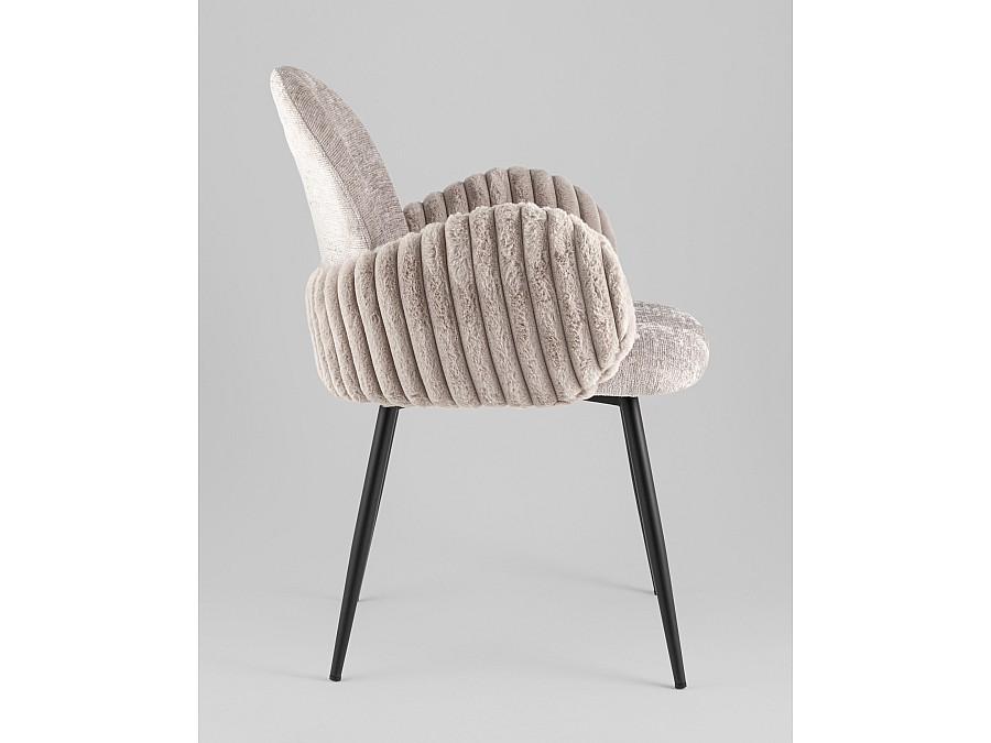 Стул обеденный Wave Stripes букле серый