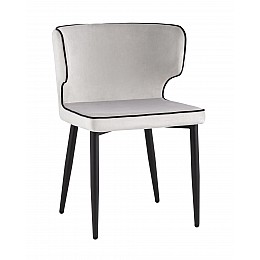 Стул Матео с кантом велюр светло-серый