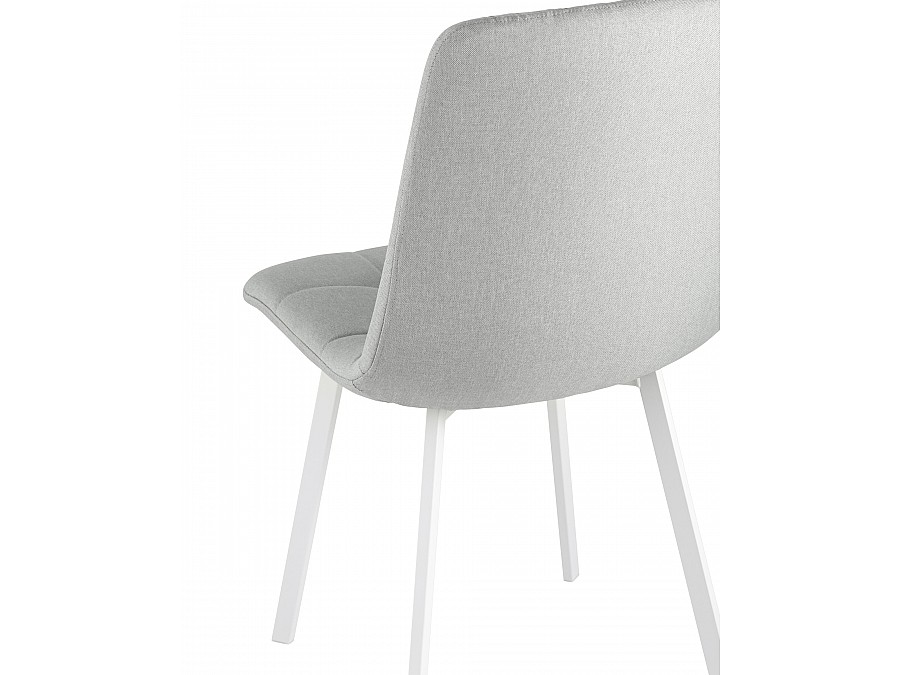 Стул Chilly рогожка светло-серый ножки белые