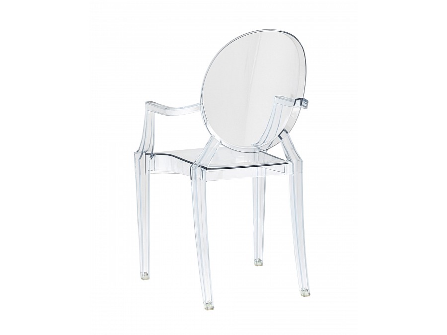 Стул Victoria Ghost с подлокотниками прозрачный