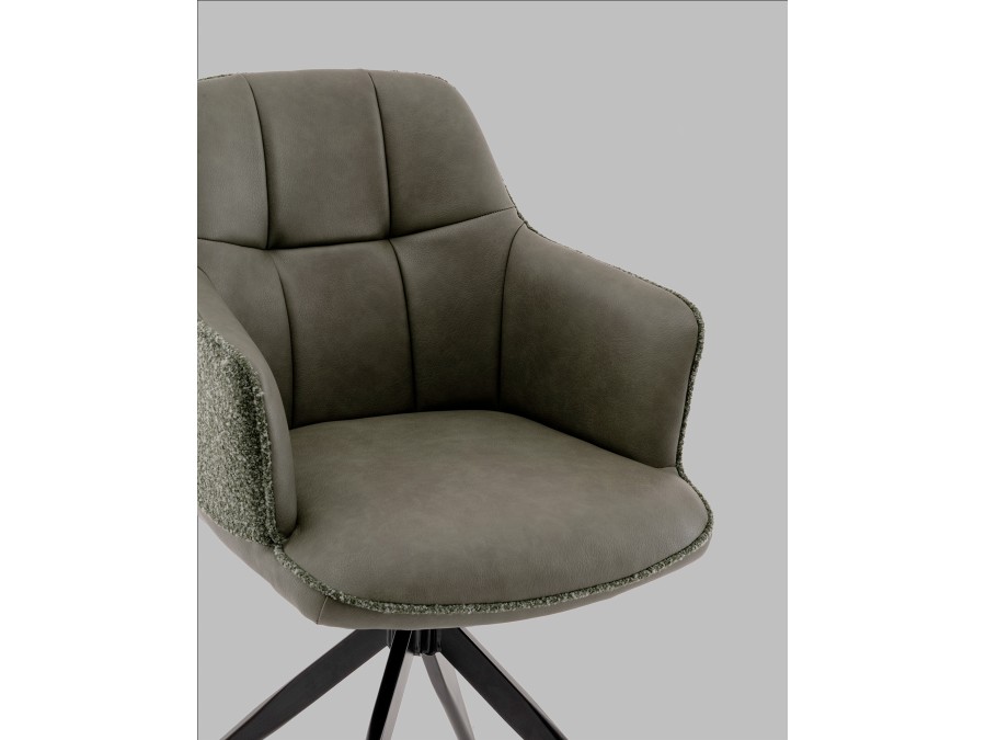 Стул обеденный Naya зеленый экокожа букле