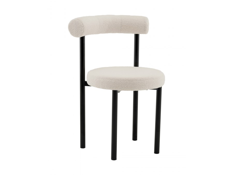 Стул обеденный Флорео букле молочный