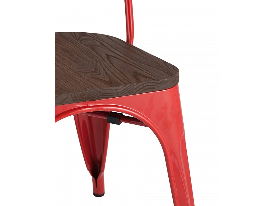 Стул TOLIX WOOD красный глянцевый