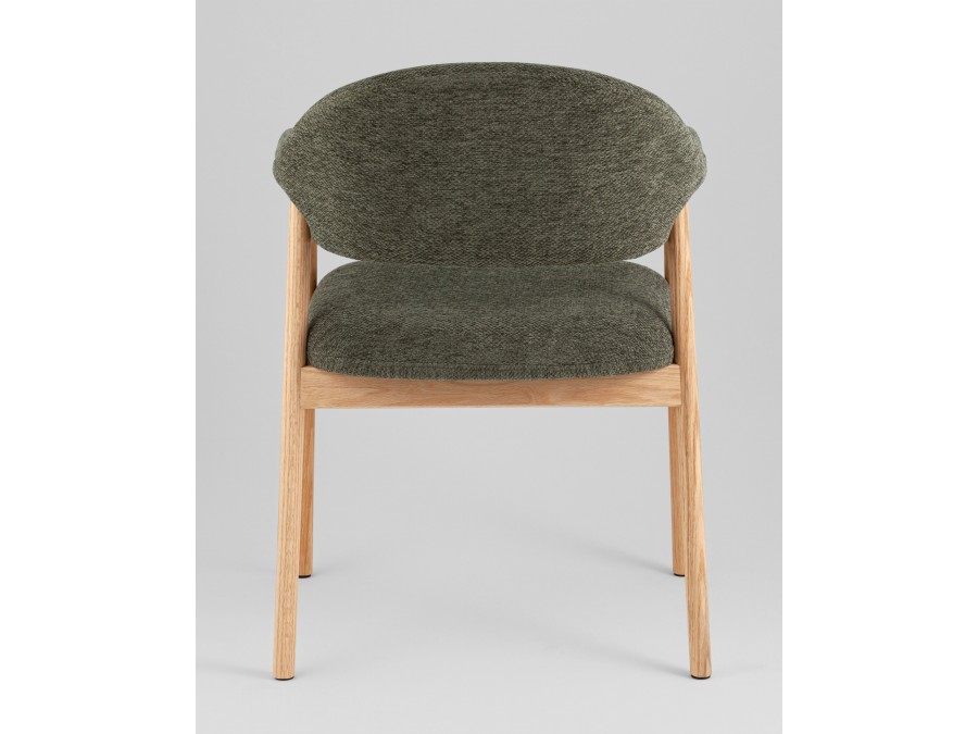 Стул обеденный Tavu с деревянными ножками зеленый