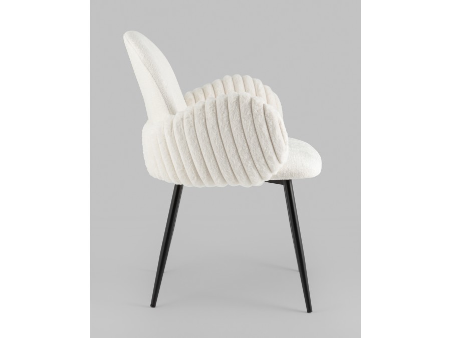 Стул обеденный Wave Stripes букле белый