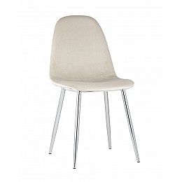 Стул Валенсия велюр кремовый хромированные ножки