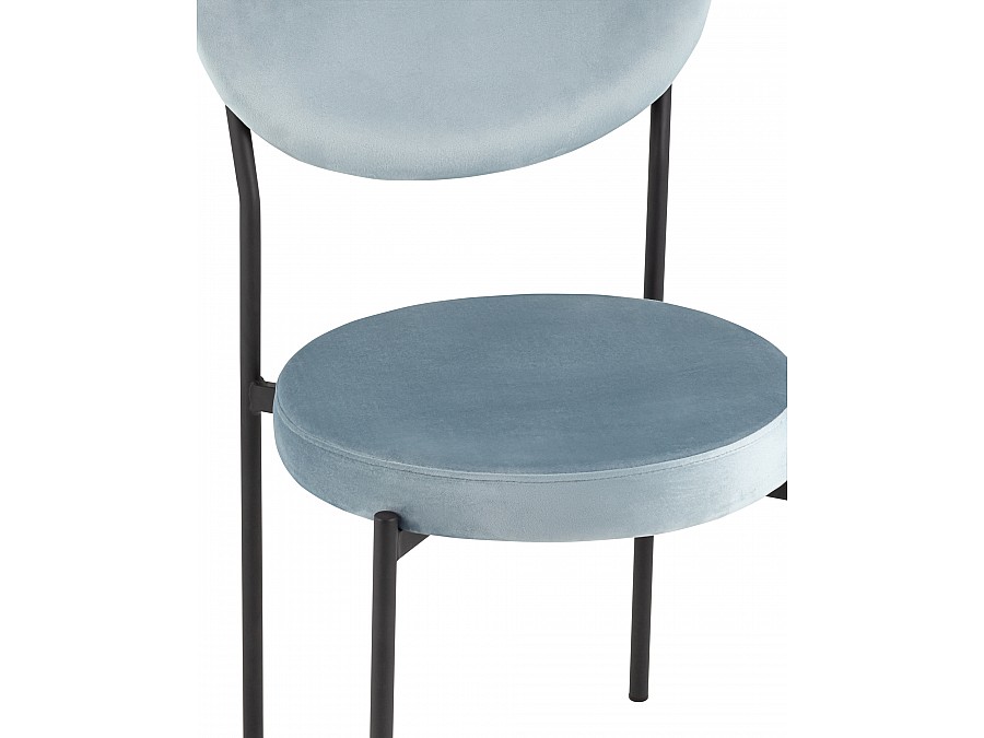Стул Барбара велюр серо-голубой