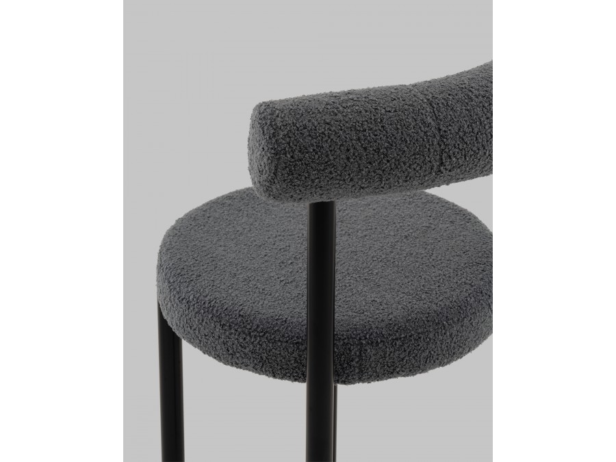 Стул обеденный Флорео букле темно-серый