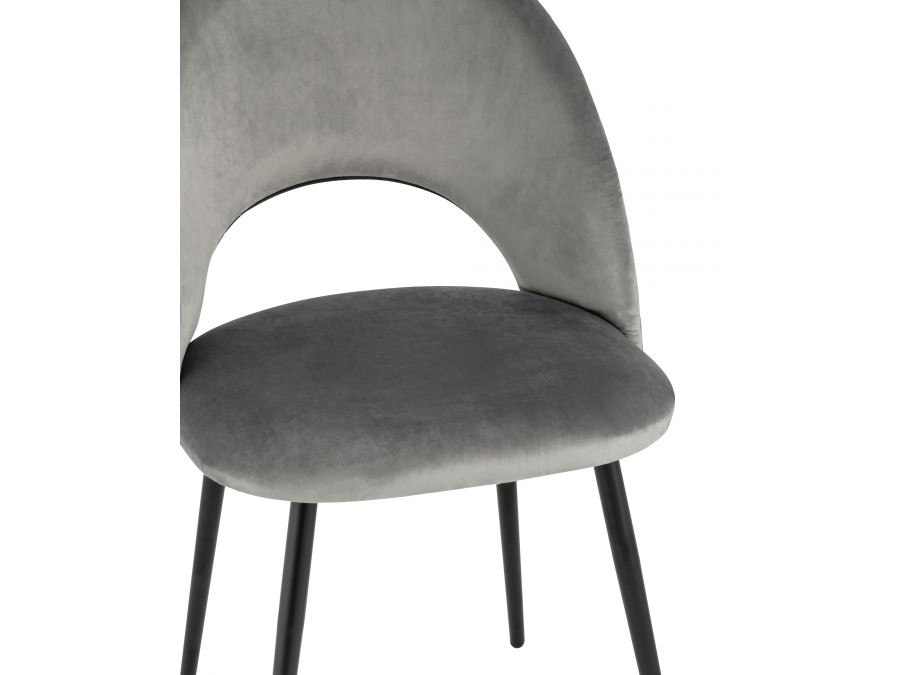 Стул Меган NEW велюр с ромбами серый