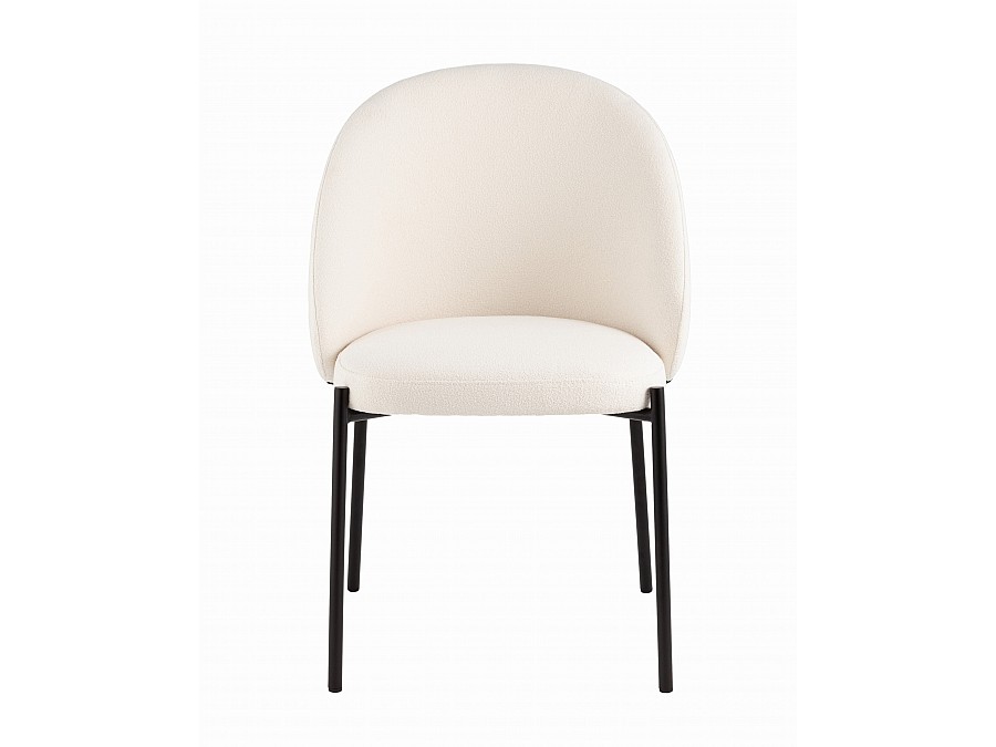 Стул обеденный Adelinde бежевый с зеленой экокожей