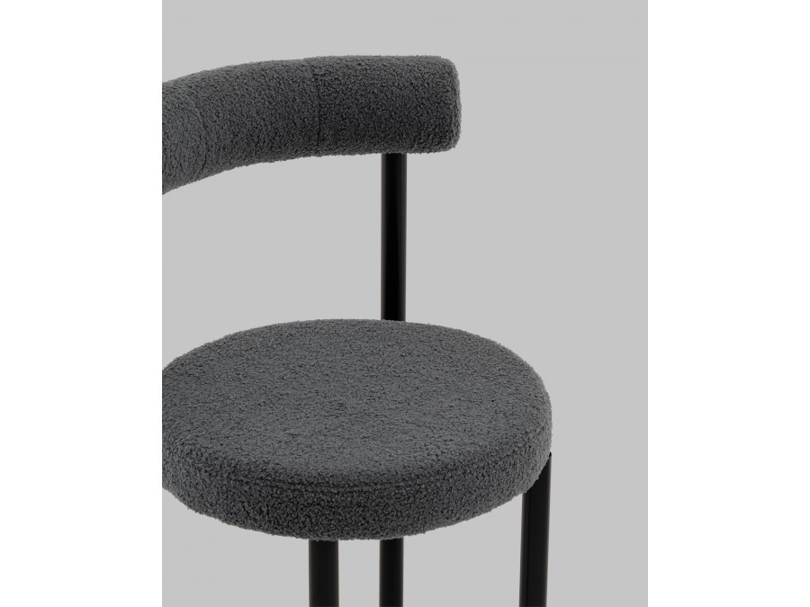 Стул обеденный Флорео букле темно-серый