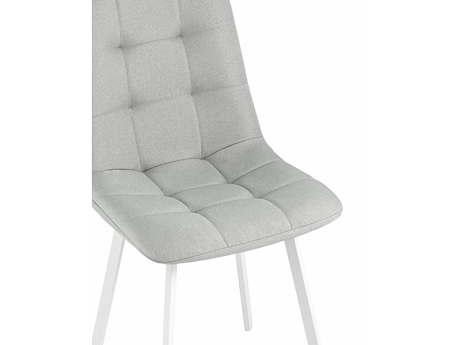 Стул Chilly рогожка светло-серый ножки белые