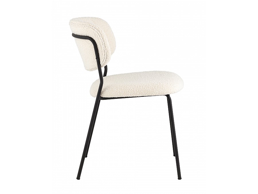 Стул Кэрол без подлокотников букле белый