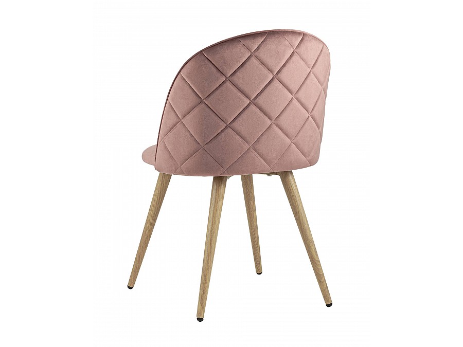 Стул Лион велюр с ромбами розовый
