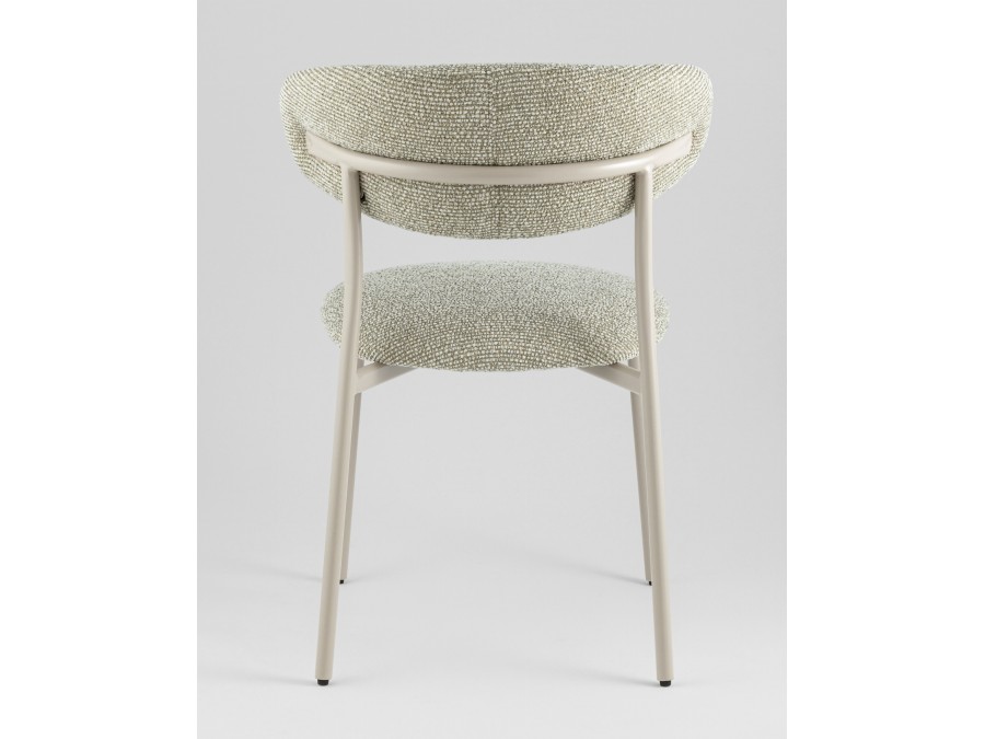 Стул обеденный Ayla бежево-зеленый кремовые ножки