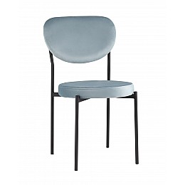 Стул Барбара велюр серо-голубой